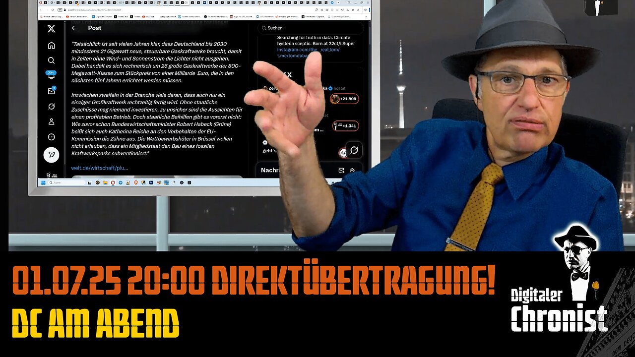 Aufzeichnung vom 01.07.25 Direktübertragung! DC am Abend