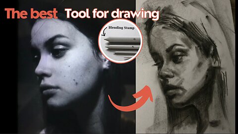 How to draw with blending stump #loomismethod #portraitdrawing #tutorial #howtodraw