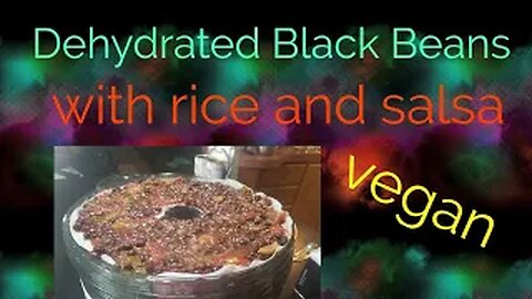 Dehydrated Black beans with rice and salsa Vegan