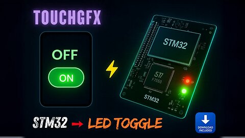 TouchGFX with STM32 (PART 1) | Toggle LED Using Button UI