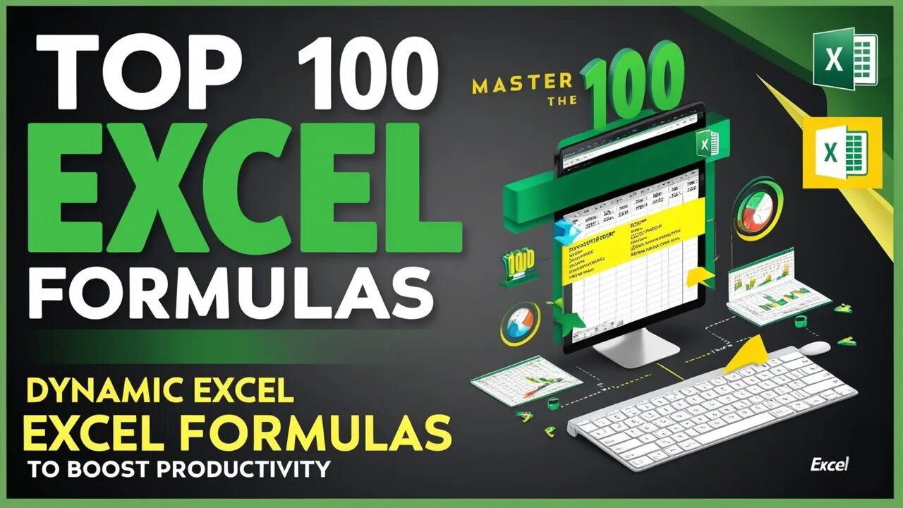 Master the Top 100 Excel Formulas - Dynamic Excel Tips Advanced Excel Formulas to Boost Productivity