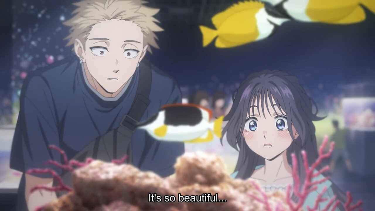 rintarou and kaor go on an aquarium date | The Fragrant Flower Blooms with Dignity