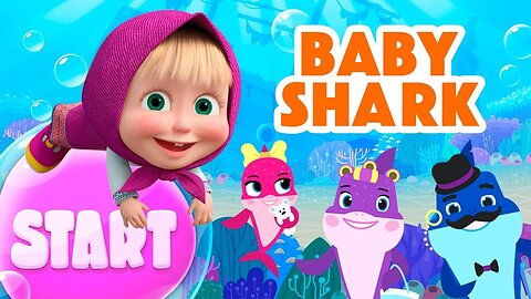 🦈 BABY SHARK Masha and the Bear OFFICIAL 🌊 NEW SONG 🩵 Songs for kids