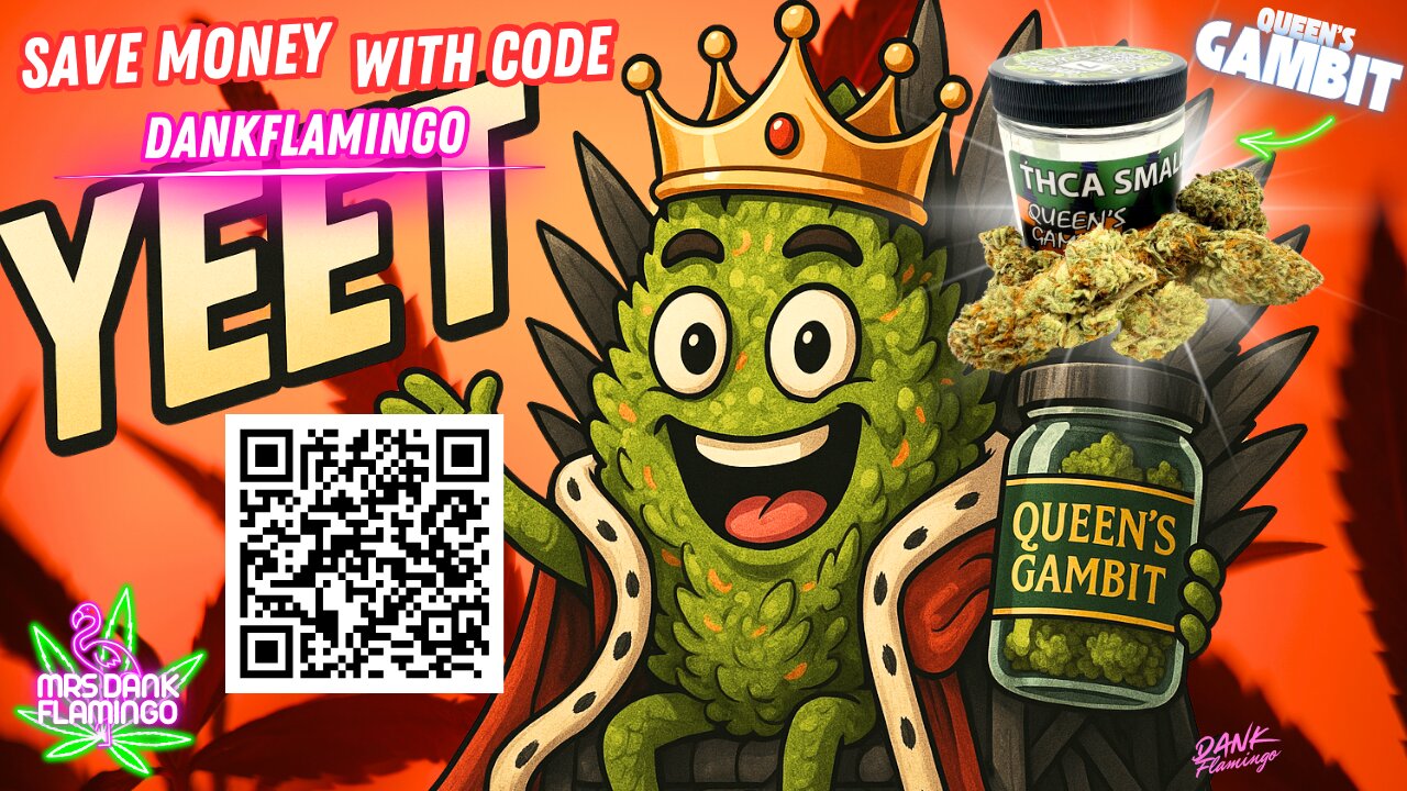 Relaxing with Queen's Gambit from THCA Small Buds with Mrs Dank Flamingo!!