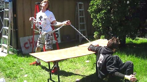 Chain Match - Ric Roberts VS Nikky Chance - CHW Backyard Wrestling