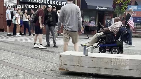 Video shows Seattle waterfront shooting of man in wheelchair over alleged