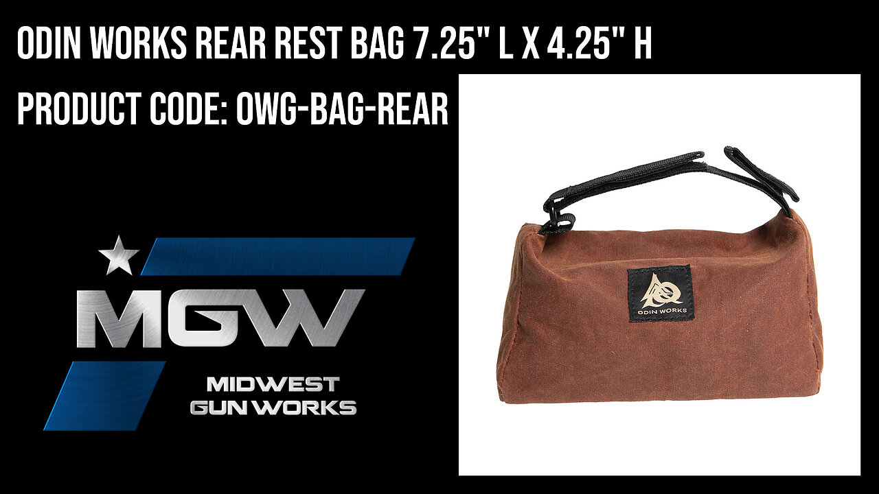 Odin Works Rear Rest Bag 7.25" L x 4.25" H - OWG-BAG-REAR