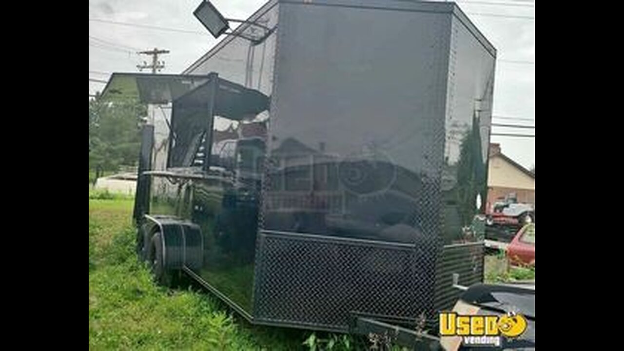NEW - 2023 7' x 16' Kitchen Food Trailer with Fire Suppression System for Sale in Pennsylvania!