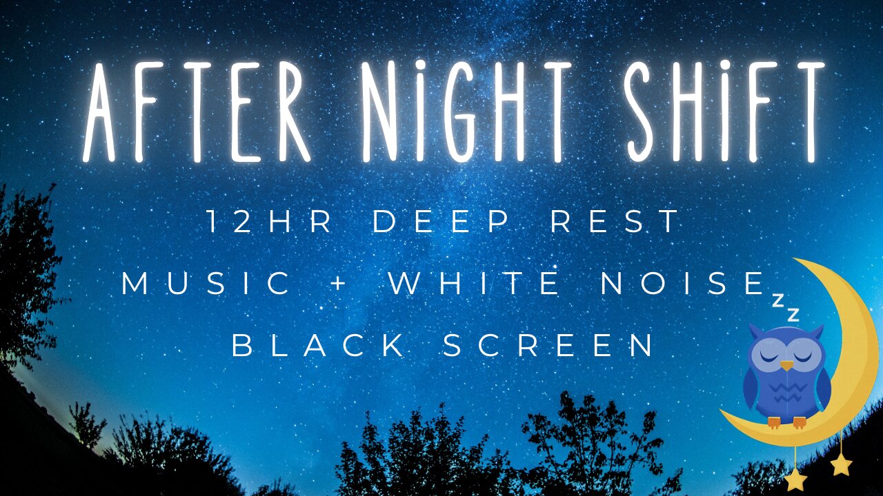 Deep Sleep After Night Shift – Black Screen Music for Daytime Rest