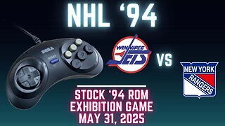 NHL '94: Jets (Icestorm NHL94) at Rangers (Len the Lengend) {Genesis} - Exhibition 135 (OT!)