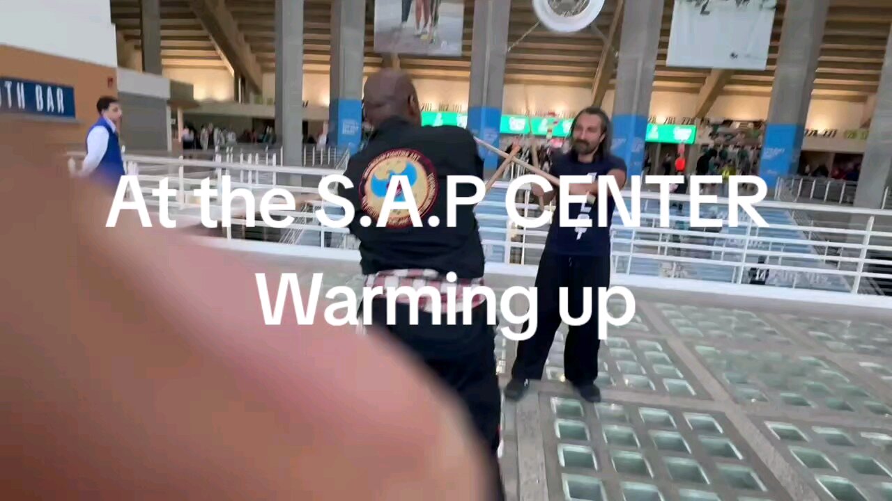 warming up for our performance