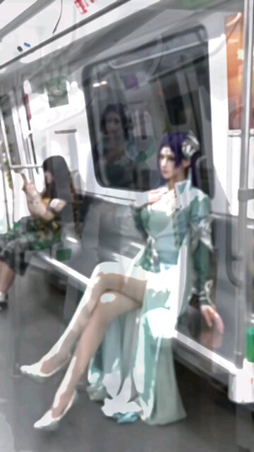 Al Girl Surprises Everyone on the Metro! #Shorts #AlGirl #MetroSurprise