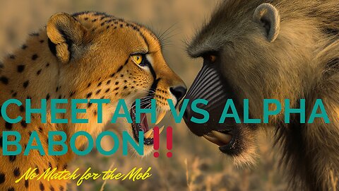 Cheetah vs Alpha Baboon‼️No Match for the Mob