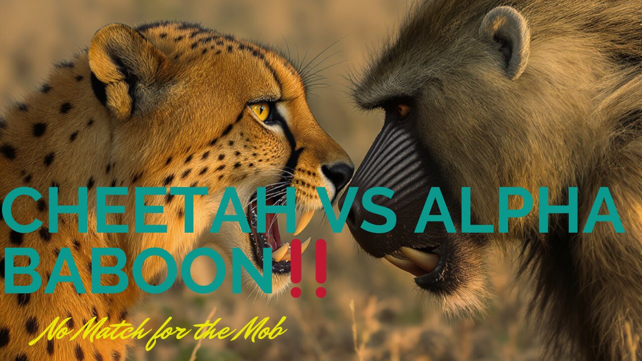 Cheetah vs Alpha Baboon‼️No Match for the Mob