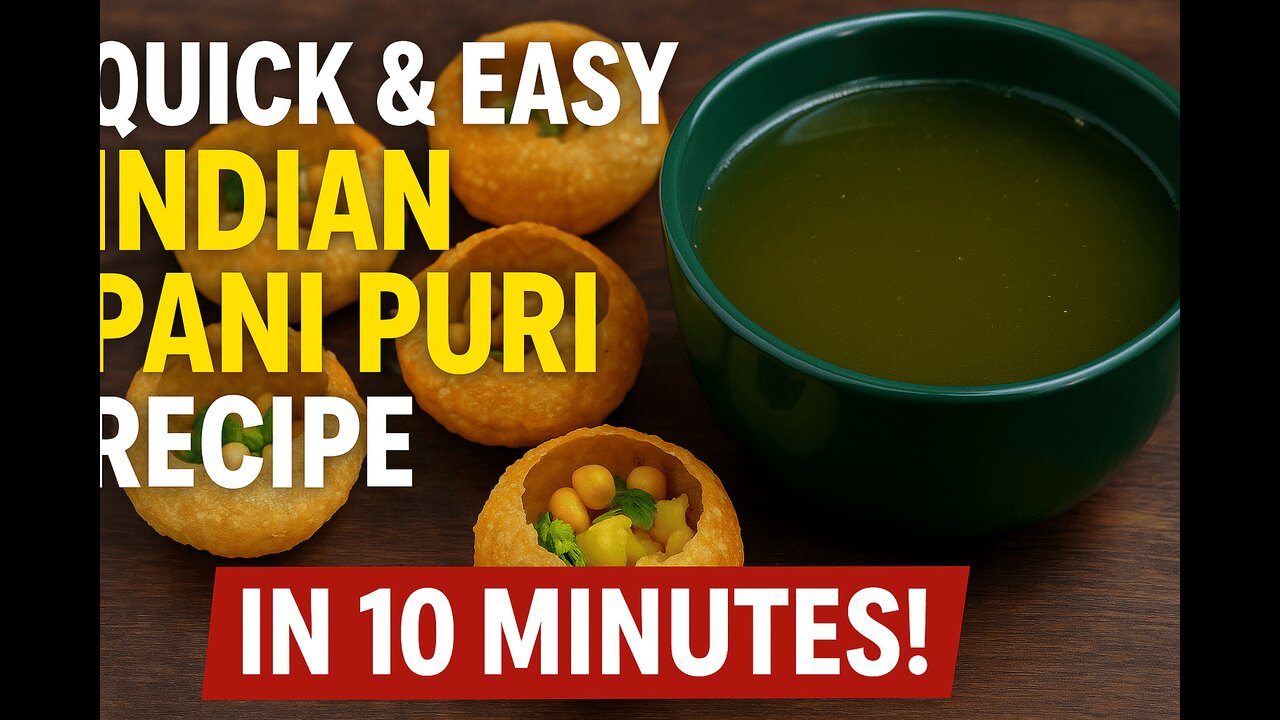 Quick & Easy Indian Pani Puri Recipe in 10 Minutes!