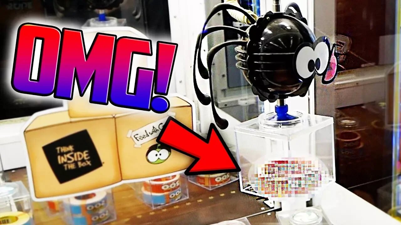 Winning from the CUT THE ROPE Claw Machine!