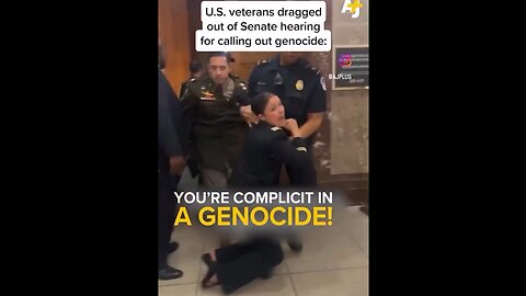 2 US Veterans arrested for protesting the GAZA GENOCIDE at US Senate hearing