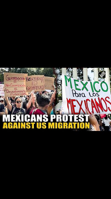 OUT WITH GRINGOS Hundreds stormed the streets of Mexico City to protest mass tourism