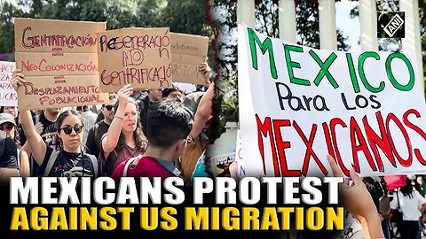 OUT WITH GRINGOS Hundreds stormed the streets of Mexico City to protest mass tourism