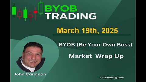 March 19th, 2025 BYOB Market Wrap Up. For educational purposes only.