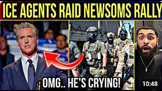 🤣Gavin Newsom RAGE QUITS On STAGE After ICE CRASHES His ANTI-TRUMP RALLY