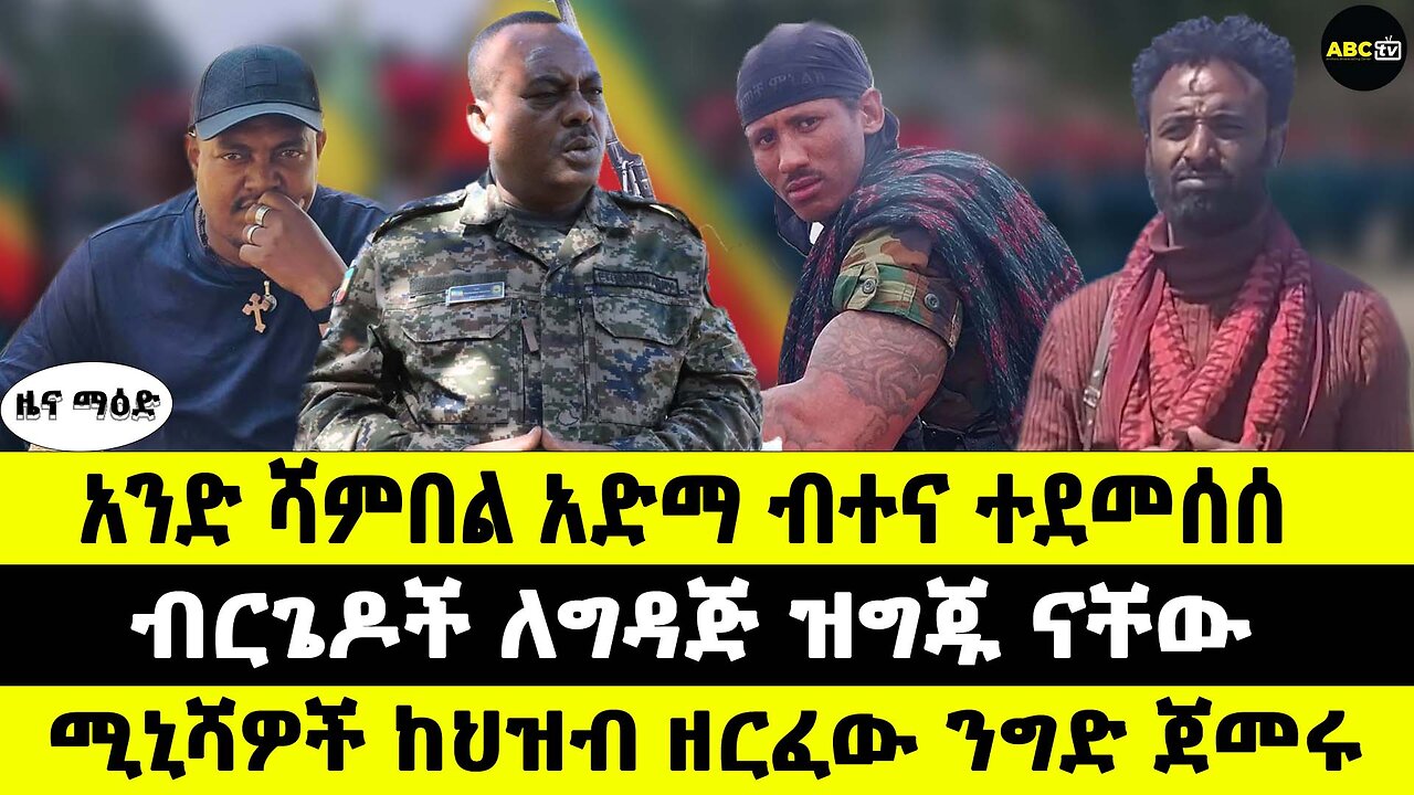 አንድ ሻምበል አድማ ብተና ተደመሰሰ // ብርጌዶች ለግዳጅ ዝግጁ ናቸው // ሚኒሻዎች ከህዝብ ዘርፈው ንግድ ጀመሩ