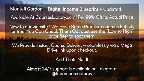Montell Gordon – Digital Income Blueprint + Updated(CoursesLibrary.com)