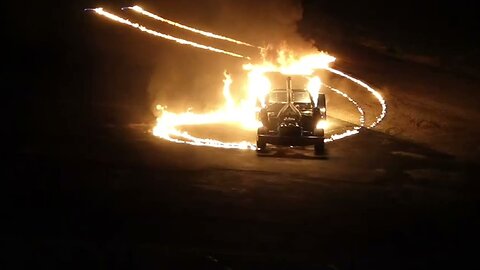 Crazy Fire Show At The Track In Slinger, Wisconsin