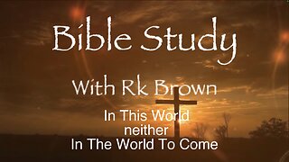 In This World Neither In The World To Come