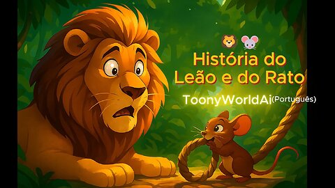 A Lição do Leão e do Rato | Fábula com Moral para Crianças | ToonyWorldAi