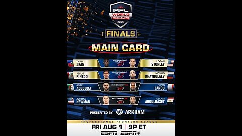 PFL World Tournament 8 2025 Finals - Aug 01 2025 - Jim Whelan Boardwalk Hall, Atlantic City, NJ