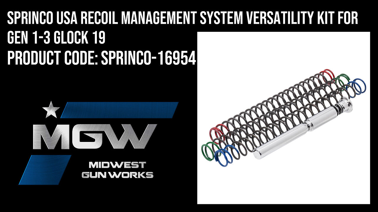 Sprinco USA Recoil Management System Versatility Kit For Gen 1-3 Glock 19 - SPRINCO-16954