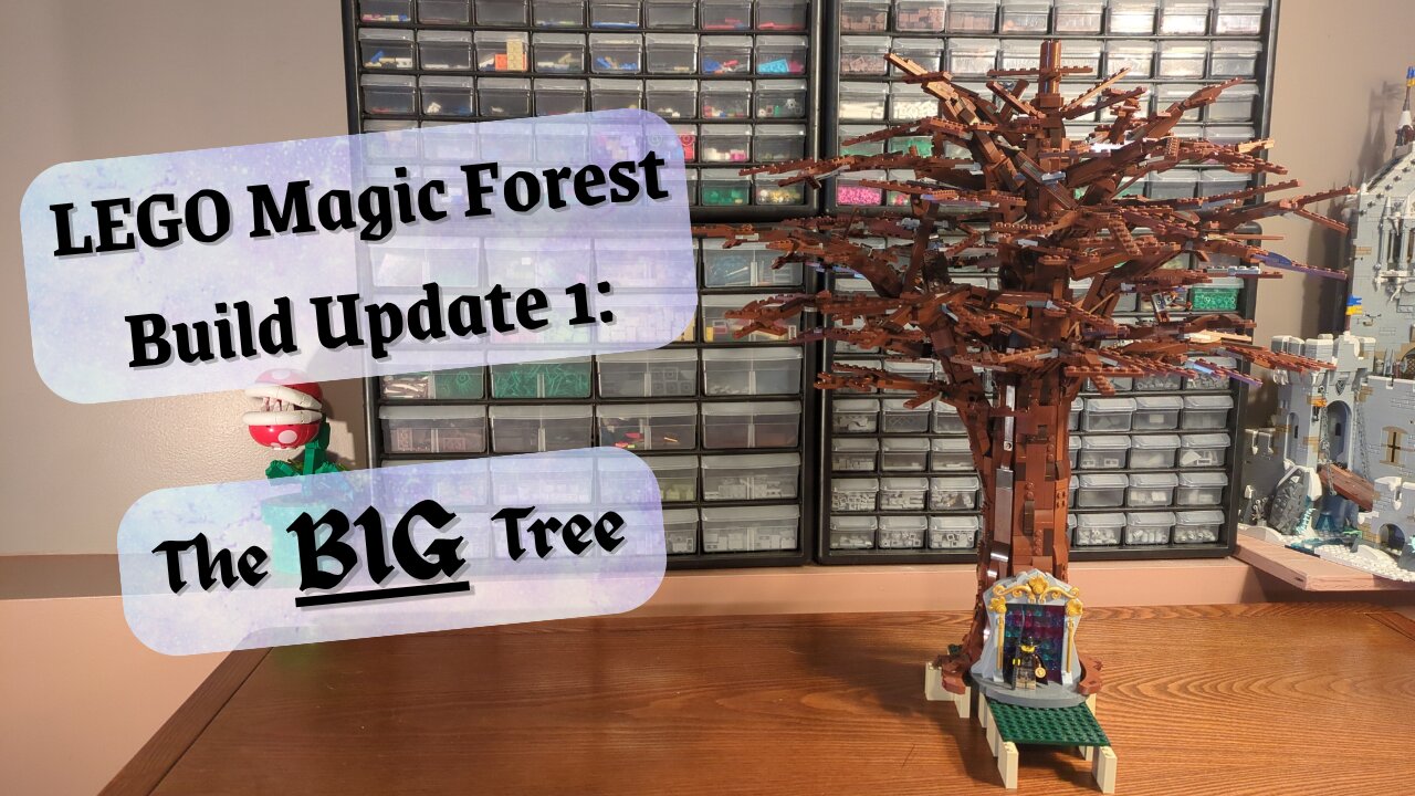 Building a LEGO Magic Forest - Build Update 1: The Giant Tree - Fantasy World Continuation.