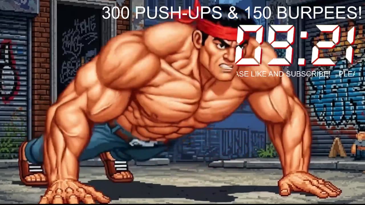 Everyday 300 push ups and 150 Burpees!