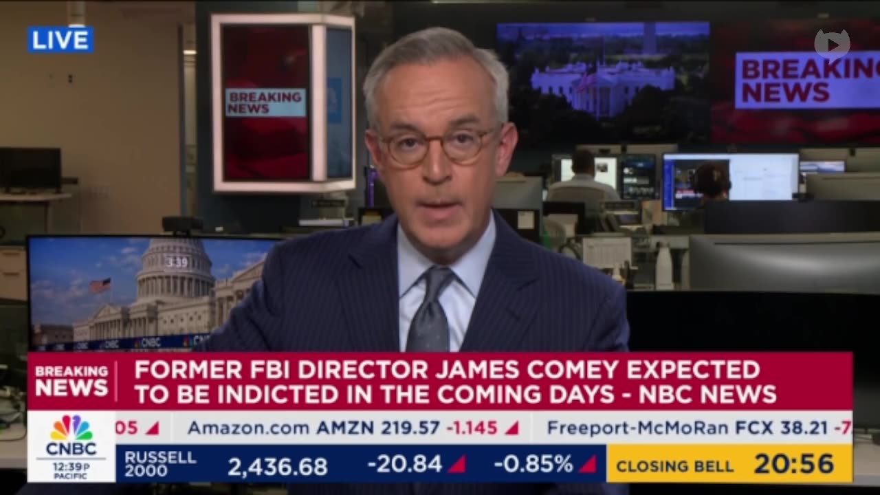 Former FBI Director James Comey expected to be indicted in the coming days.