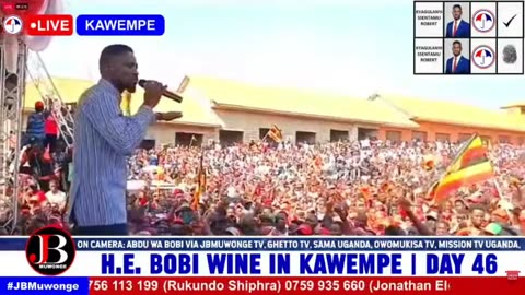 H.E. Bobi Wine Heads to KAWEMPE