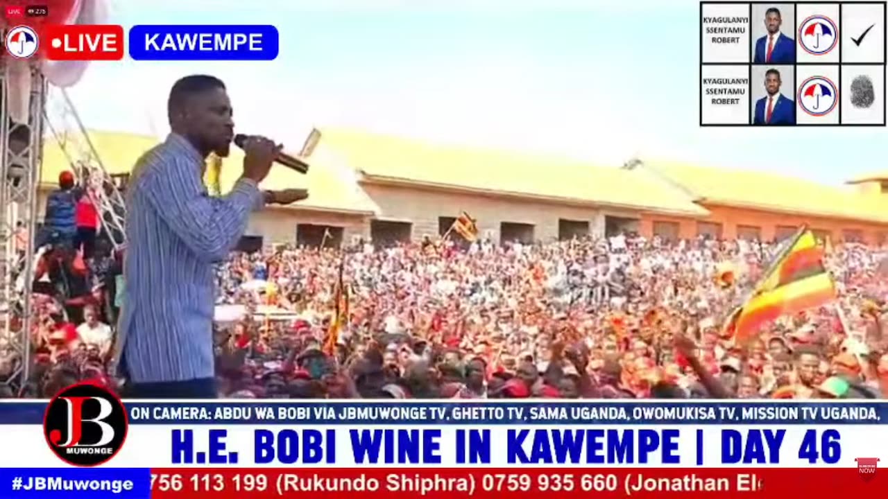 H.E. Bobi Wine Heads to KAWEMPE