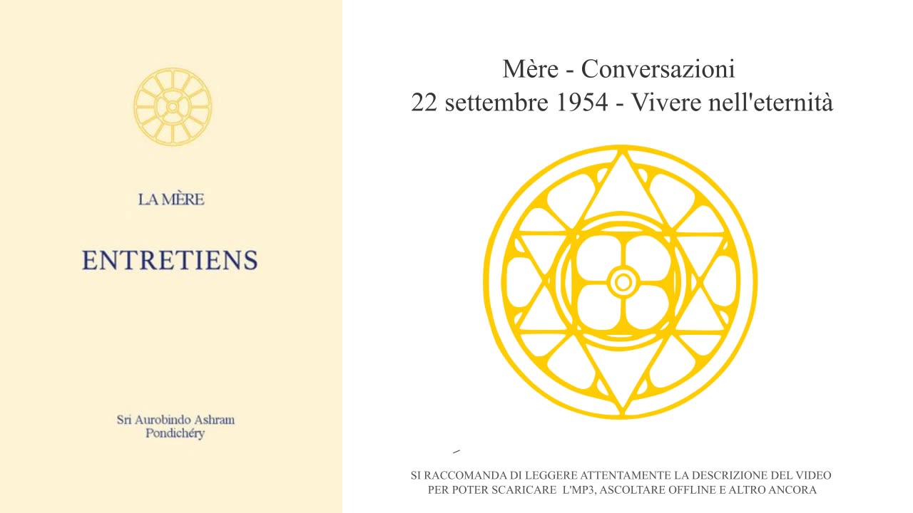 Mère - Conversazioni 1954-09-22 - Vivere nell'eternità