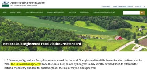 GMO Food Labeling Change