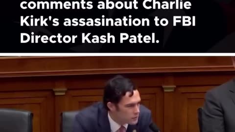 Omar's "reprehensible" comments about Charlie Kirk's assasination to FBI Director Kash Patel.