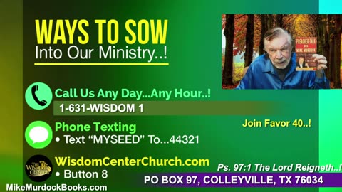 Re-Air: Wisdom Moments With Mike Murdock..!!!