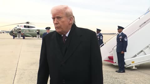 President Trump Gaggles with Press at Joint Base Andrews
