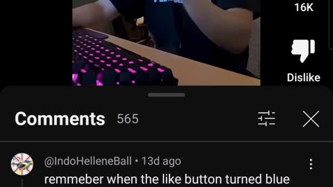 remmeber when the like button turned blue