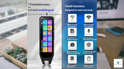 Scanner Pen, OCR Reading Pen for Dyslexia, Scan Reader Pen, 134 Languages Translation Pen,