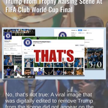 Fact Check: Chelsea FC Did NOT Post Photoshopped Image Removing Trump From Trophy Raising Scene