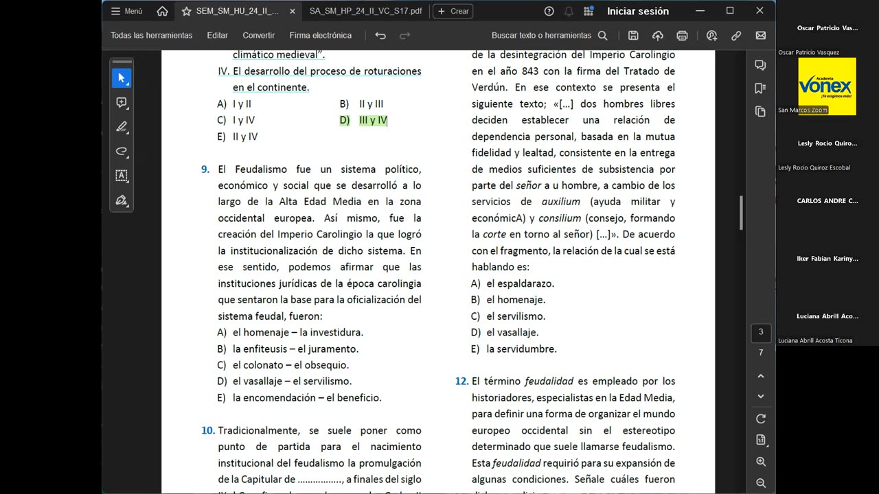 VONEX SEMESTRAL 2024 | Semana 09 | H. Universal