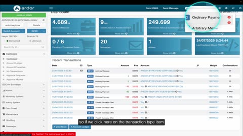 93 How to Use the Notifications Menu in Ardor Wallet