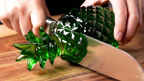 More cutting videos, featuring glass-like oranges, pineapples and more