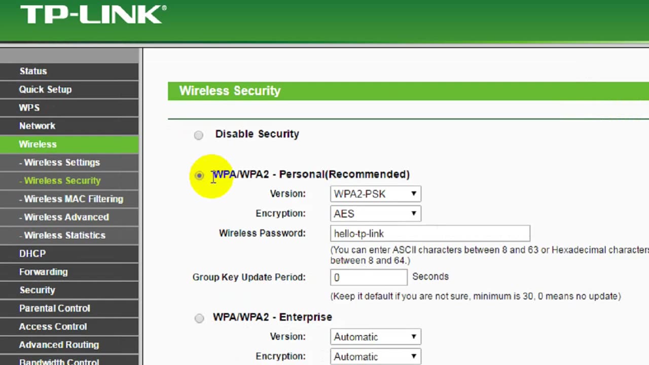 How to change wifi password on TP-Link 3 antenna router TP-Link TL-WR940N