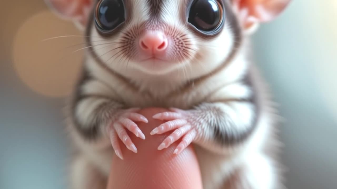 Tiny Sugar Glider on a Finger 😍 You Won’t Believe How Cute!
